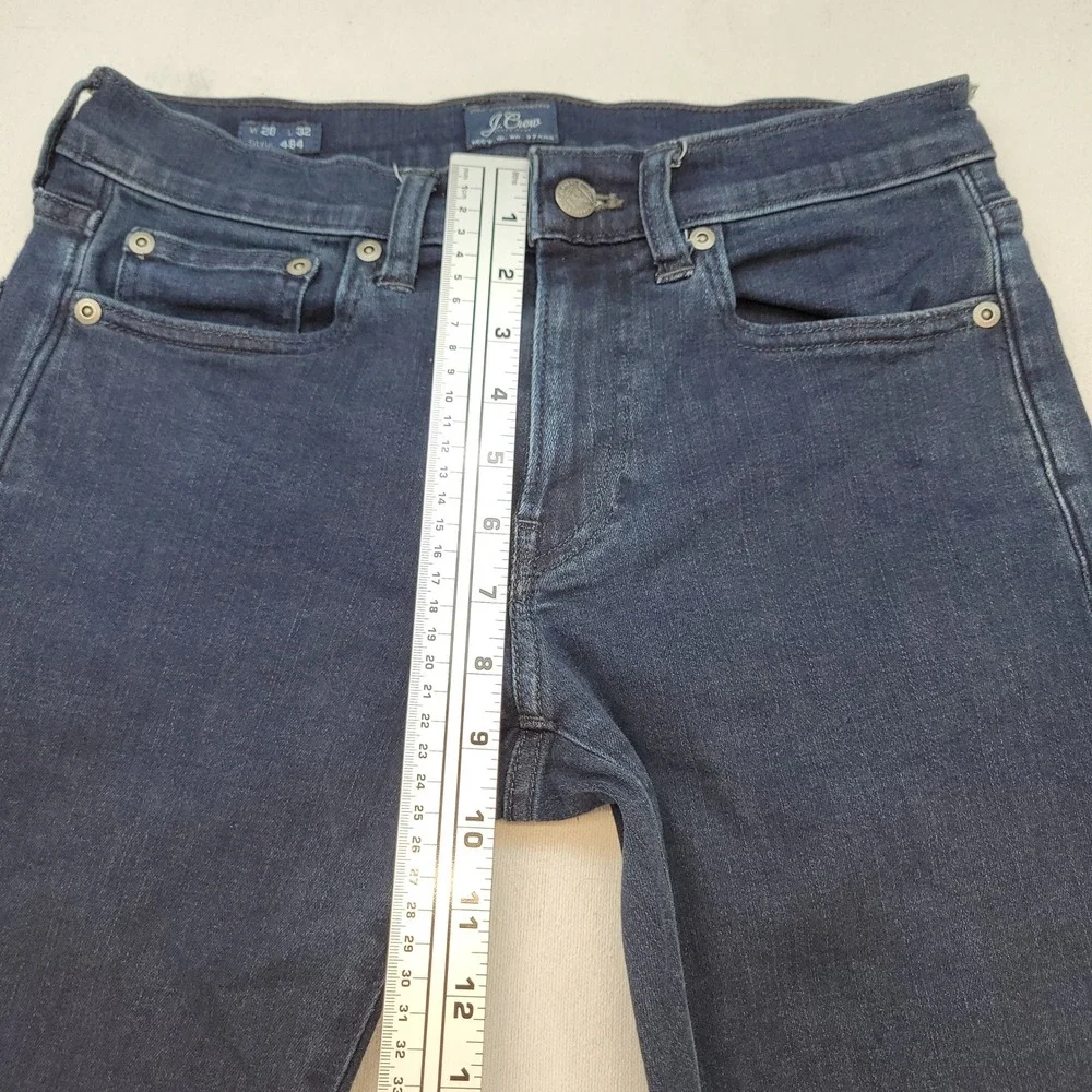 J.Crew 484 Slim Fit Jeans Mens 28x32 Dark Wash Low Rise Stretch Denim